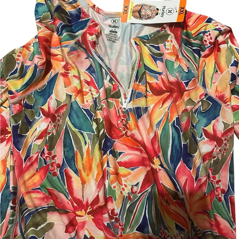 Hurley Multicolor Floral Rash Guard - Picture 2 of 4